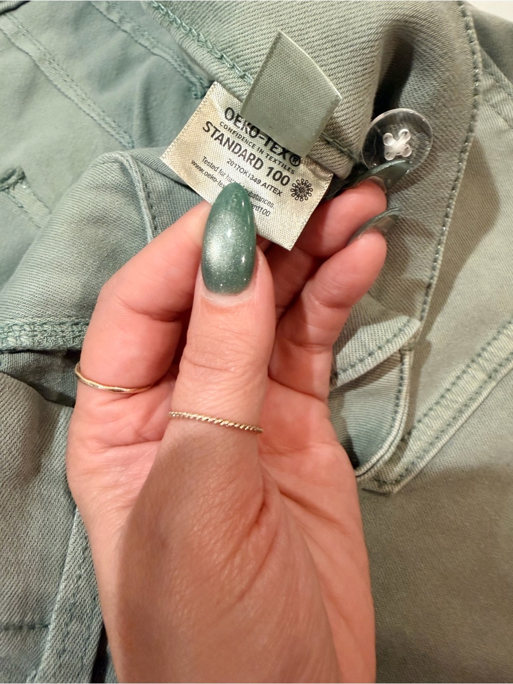 LC Lauren Conrad Wildflower High-Rise Wide Crop Jeans in Sage - Picture 6 of 6